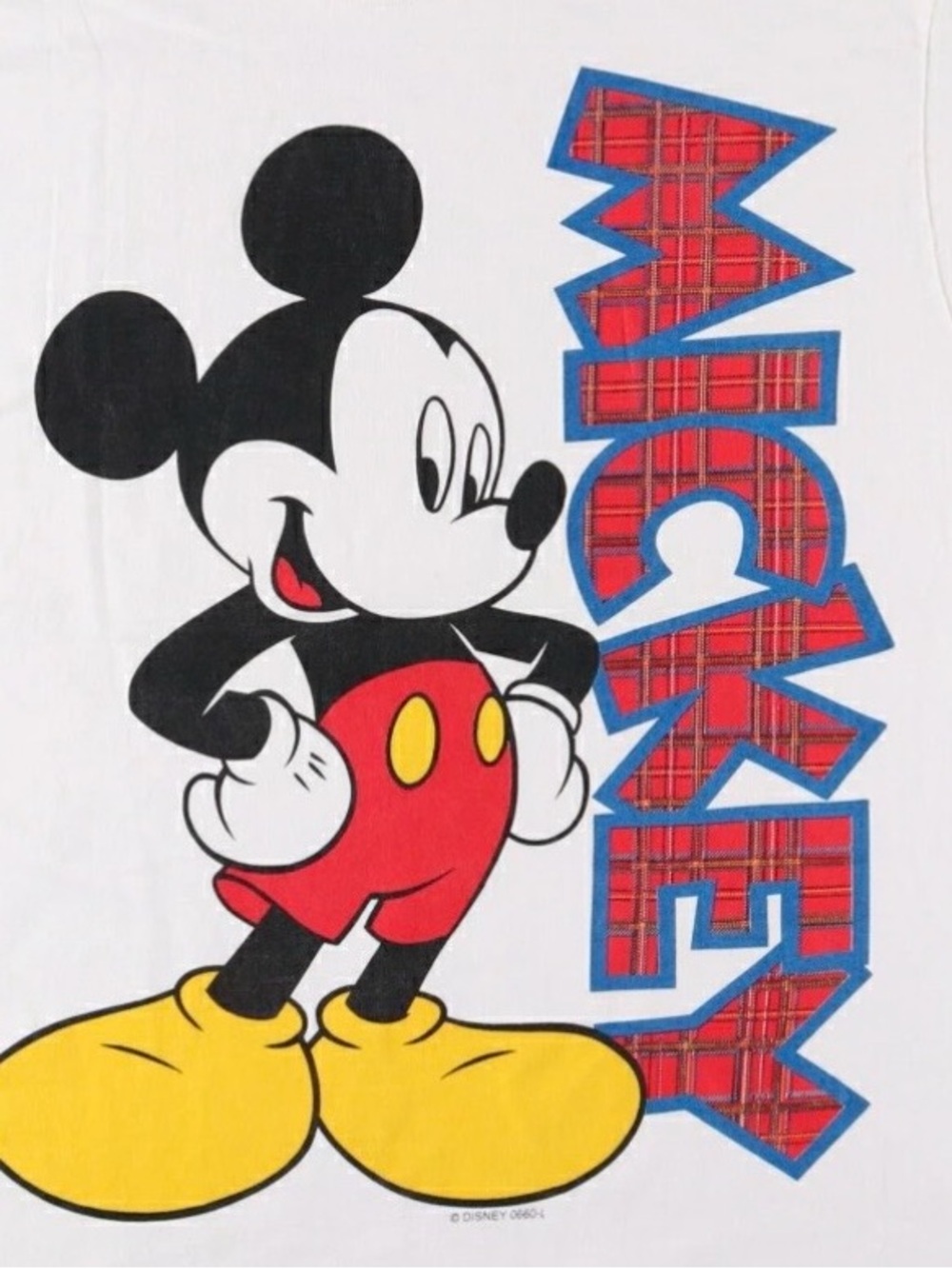 Vintage 1990s Mickey Mouse Official Disney 100% Cotton Tshirt